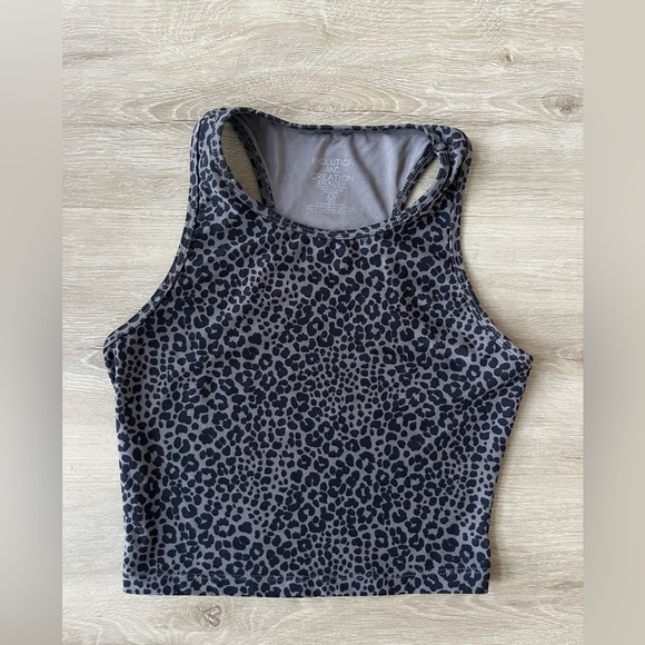 Evolution and Creation Leopard Print Cropped Tank SZ M - Picture 1 of 5